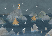 Синие фотообои Factura KIDS LIGHTHOUSE 7